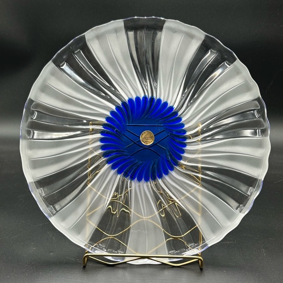 Soleil Serving Tray in Blue Canard